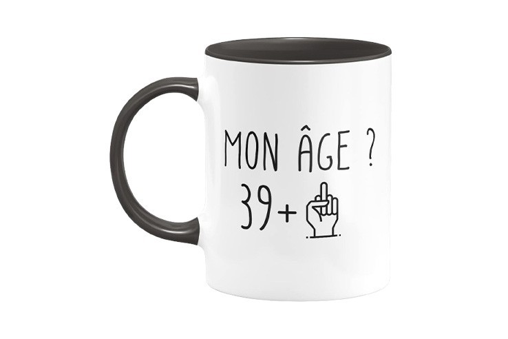 Tasse 40 ans drôle et originale ☕🖕 Soyez cool, amusant et intelligent avec cette tasse blanche et noire !