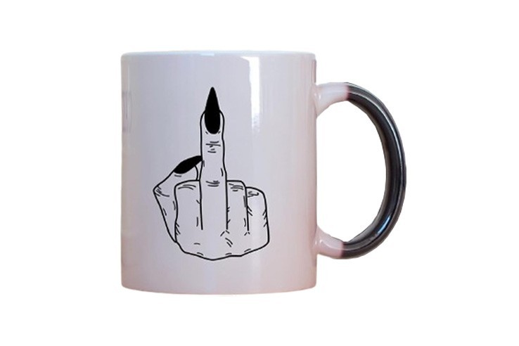 Mug doigt d'honneur thermoréactive pour cadeau