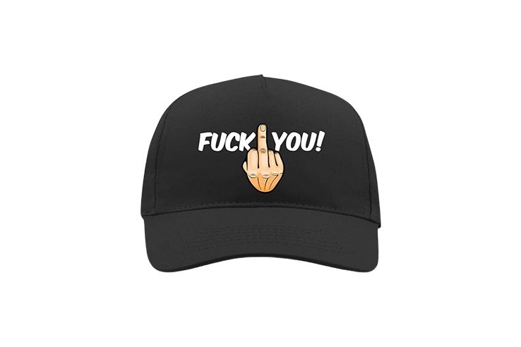 Casquette noire amusante avec inscription Fuck You