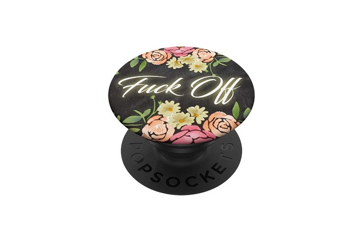 Support à motif fleuris Fuck Off pliable téléphone PopGrip