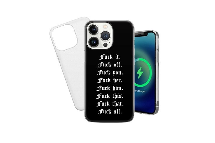 Coque noire Fuck pour Samsung S10