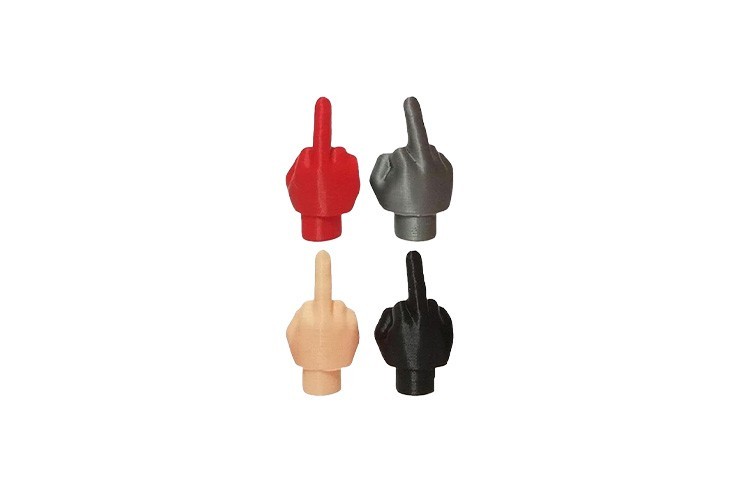 Lot de 4 bouchons anti-poussière de pneus de voiture beige, gris, noir et rouge