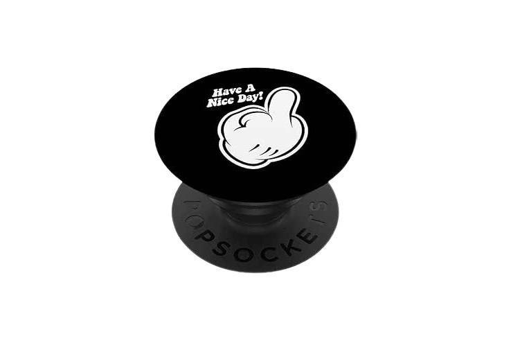 PopGrip interchangeable pour portable doigt d'honneur Mickey "Have A Nice Day"