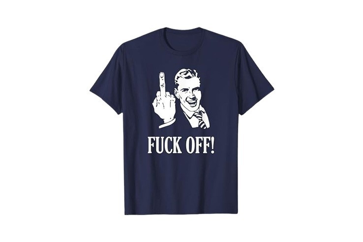 Tee-shirt Fuck Off homme bleu marine