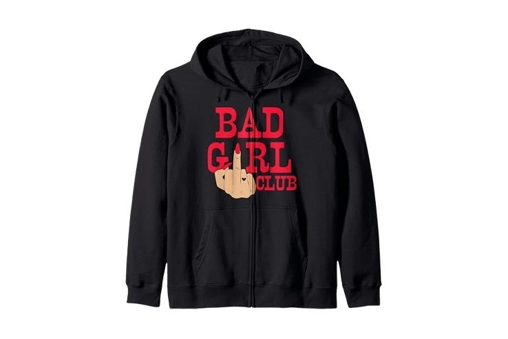 Veste à capuche noir Bad Girl Club 🖕: Soyez cool, fun et stylée !