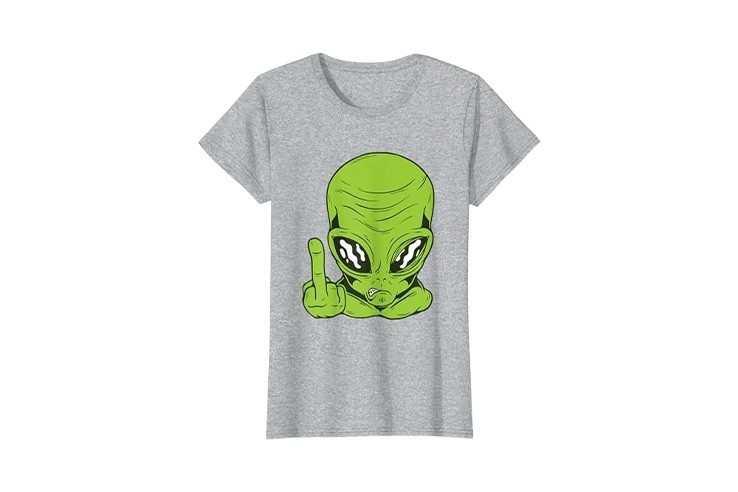 Tee-shirt alien doigt d'honneur femme : Soyez cool, fun et stylée ! 🛸